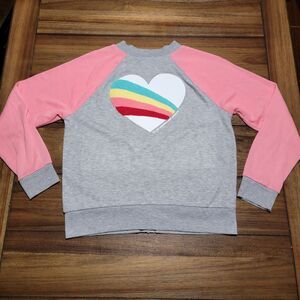 Arizona Jean Co. Girls Lightweight Full Zip Jacket Pink & Grey - Size L 14 Reg